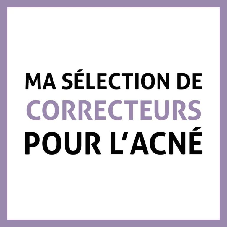 Sélection correcteurs pour l'acné