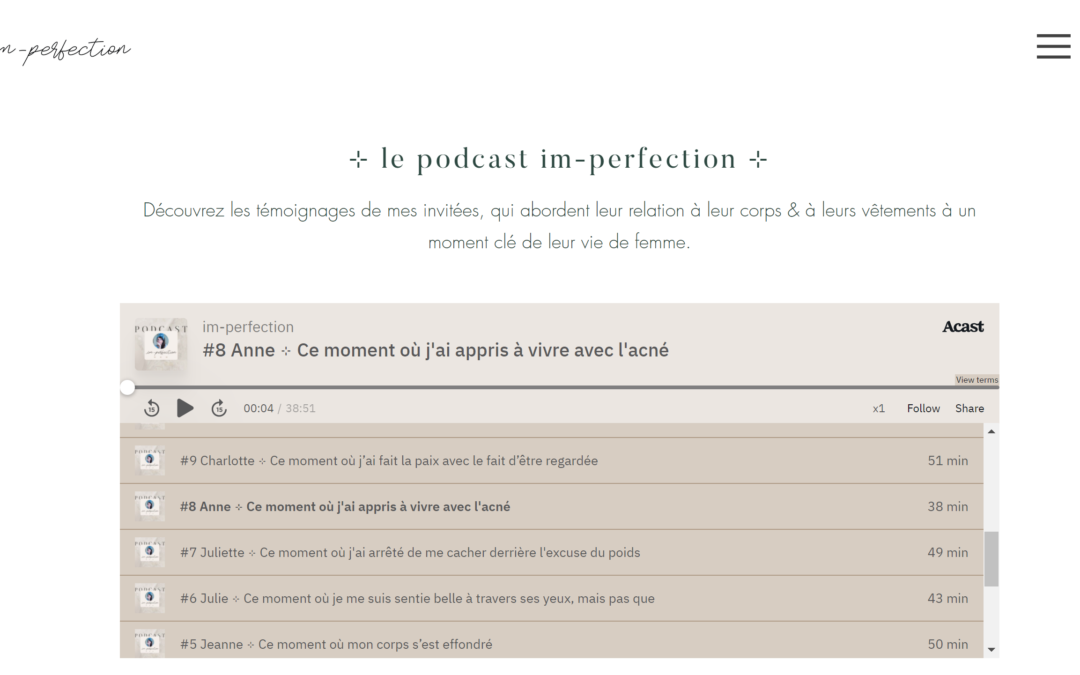 Podcast I’m Perfection / 14 Décembre 2020