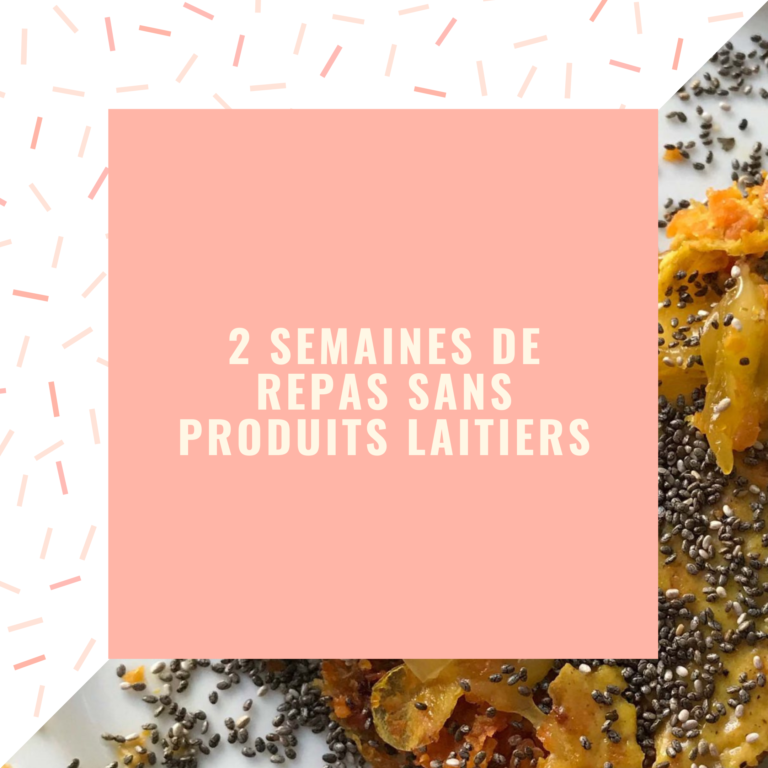 2 SEMAINES DE REPAS SANS PRODUITS LAITIERS !