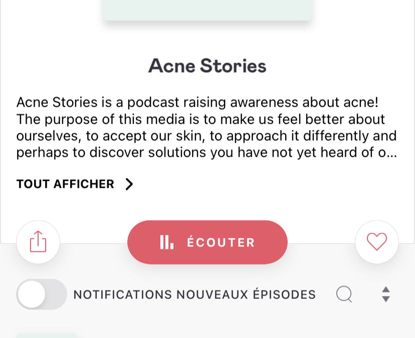 Podcast Acné Stories Octobre 2021